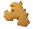Animated cookie shaped like CARAMEL